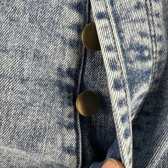 Evereve Jean Womens 32x33* The Ever Trouser High Rise Wide Leg Blue Denim Tag 31 - Picture 6 of 16